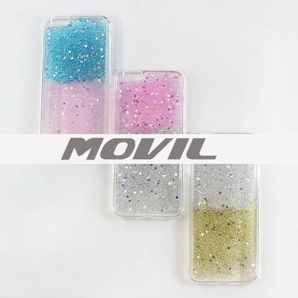 NP-2485 Epoxy Brillo Bling Auave TPU Funda para Apple iPhone 6-12